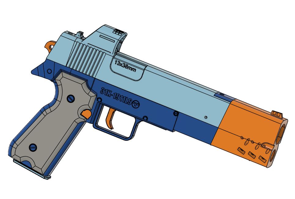 31K - 1911 Long Slide High Power Pistol - 220+ FPS Completed Pistol