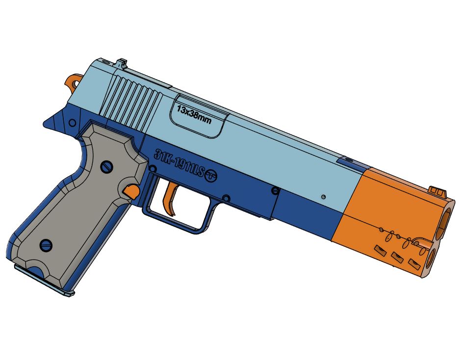 31K - 1911 Long Slide High Power Pistol - 220+ FPS Completed Pistol